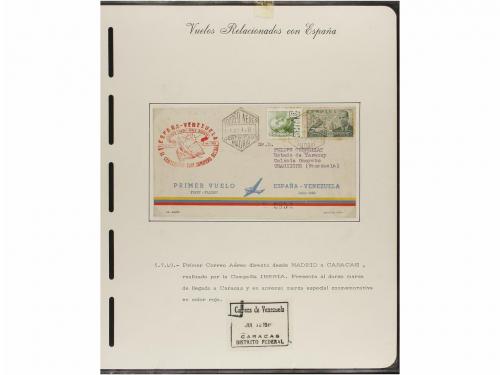 ✉ ESPAÑA. CORREO AÉREO. VUELOS RELACIONADOS CON ESPAÑA. Cole