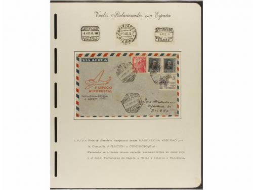 ✉ ESPAÑA. CORREO AÉREO. VUELOS RELACIONADOS CON ESPAÑA. Cole