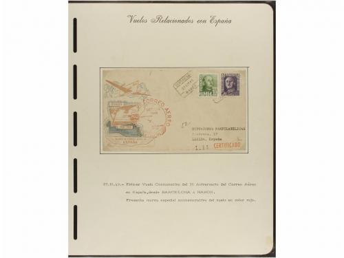 ✉ ESPAÑA. CORREO AÉREO. VUELOS RELACIONADOS CON ESPAÑA. Cole