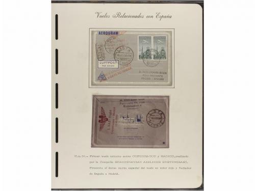 ✉ ESPAÑA. CORREO AÉREO. VUELOS RELACIONADOS CON ESPAÑA. Cole