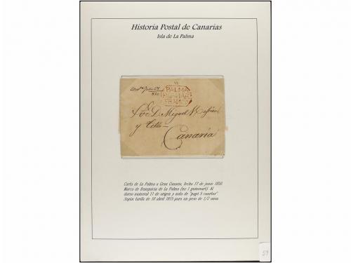 ESPAÑA: PREFILATELIA. HISTORIA POSTAL DE LAS ISLAS CANARIAS.