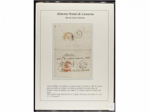 ESPAÑA: PREFILATELIA. HISTORIA POSTAL DE LAS ISLAS CANARIAS.