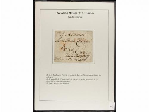 ESPAÑA: PREFILATELIA. HISTORIA POSTAL DE LAS ISLAS CANARIAS.