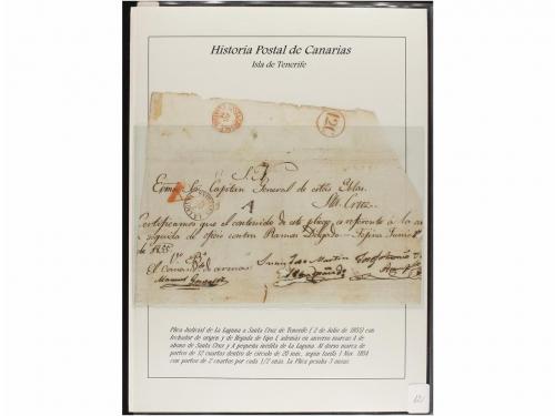 ESPAÑA: PREFILATELIA. HISTORIA POSTAL DE LAS ISLAS CANARIAS.
