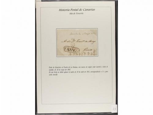 ESPAÑA: PREFILATELIA. HISTORIA POSTAL DE LAS ISLAS CANARIAS.