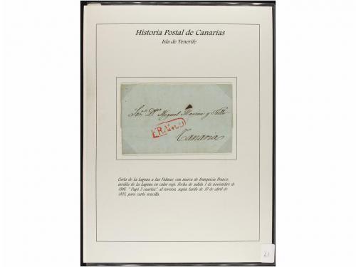 ESPAÑA: PREFILATELIA. HISTORIA POSTAL DE LAS ISLAS CANARIAS.