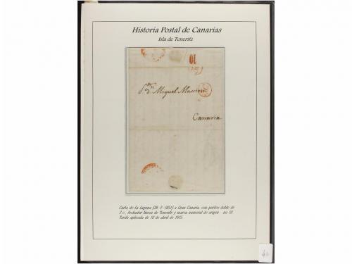 ESPAÑA: PREFILATELIA. HISTORIA POSTAL DE LAS ISLAS CANARIAS.