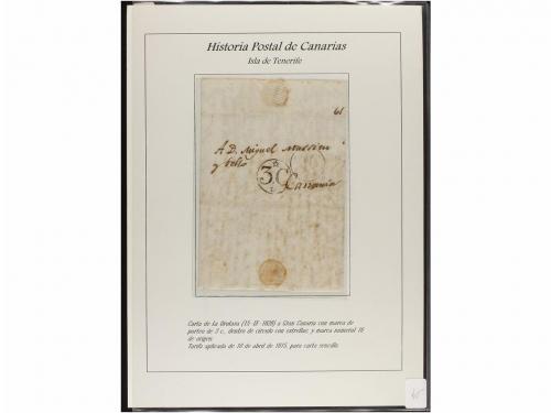 ESPAÑA: PREFILATELIA. HISTORIA POSTAL DE LAS ISLAS CANARIAS.