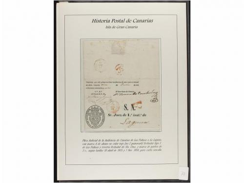 ESPAÑA: PREFILATELIA. HISTORIA POSTAL DE LAS ISLAS CANARIAS.