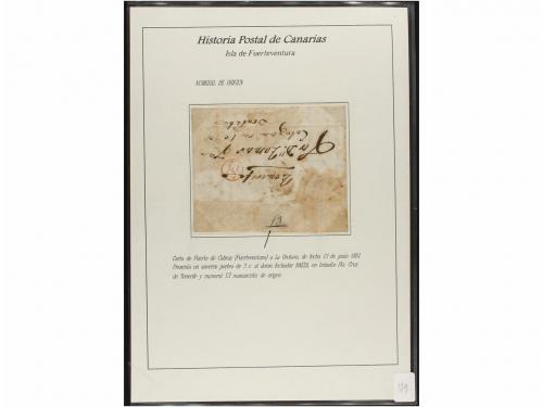 ESPAÑA: PREFILATELIA. HISTORIA POSTAL DE LAS ISLAS CANARIAS.