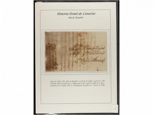 ESPAÑA: PREFILATELIA. HISTORIA POSTAL DE LAS ISLAS CANARIAS.