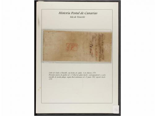 ESPAÑA: PREFILATELIA. HISTORIA POSTAL DE LAS ISLAS CANARIAS.