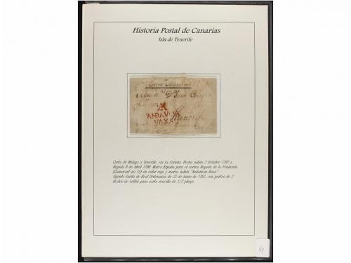 ESPAÑA: PREFILATELIA. HISTORIA POSTAL DE LAS ISLAS CANARIAS.