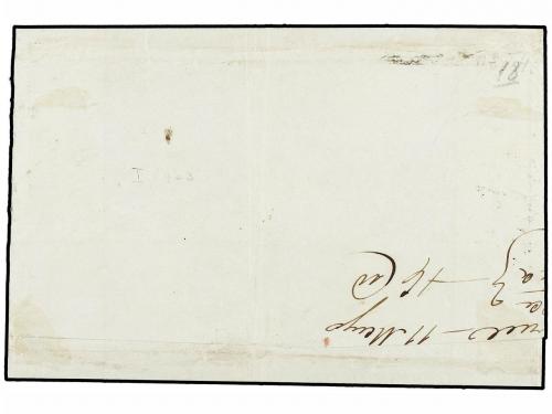 ✉ ESPAÑA. Ed. 1 (2). 1850. TERUEL a MADRID. 6 cuartos negro 