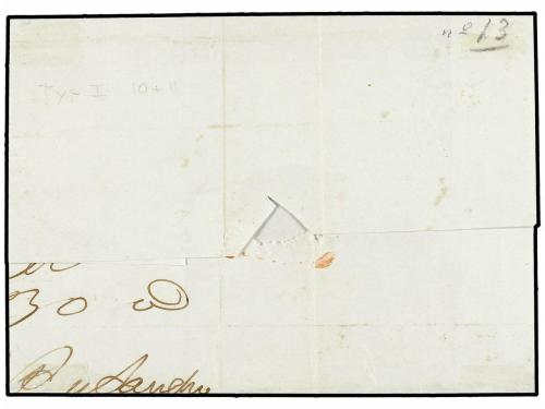 ✉ ESPAÑA. Ed. 1 (2). 1850. TOLEDO a MADRID. 6 cuartos negro,