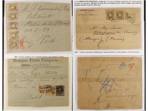 LOTES y COLECCIONES. ESPAÑA. Colección de SELLOS BISECTADOS 