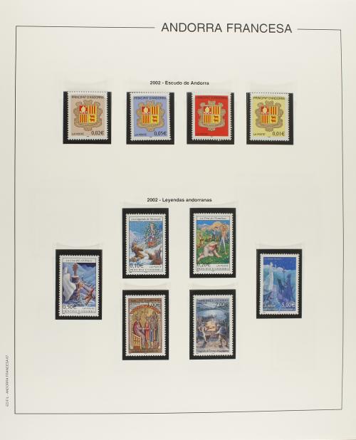 LOTES y COLECCIONES. ANDORRA FRANCESA. Colección en dos álbu