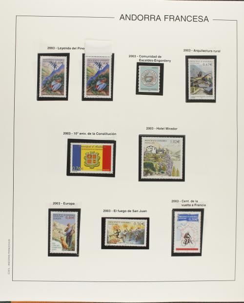 LOTES y COLECCIONES. ANDORRA FRANCESA. Colección en dos álbu