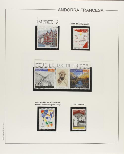 LOTES y COLECCIONES. ANDORRA FRANCESA. Colección en dos álbu