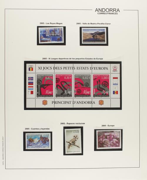 LOTES y COLECCIONES. ANDORRA FRANCESA. Colección en dos álbu