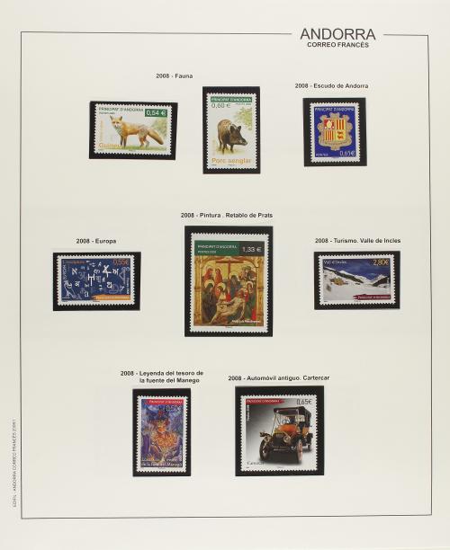 LOTES y COLECCIONES. ANDORRA FRANCESA. Colección en dos álbu