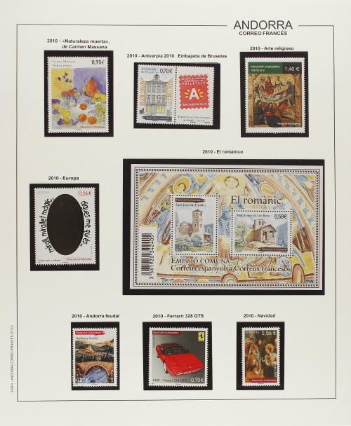 LOTES y COLECCIONES. ANDORRA FRANCESA. Colección en dos álbu