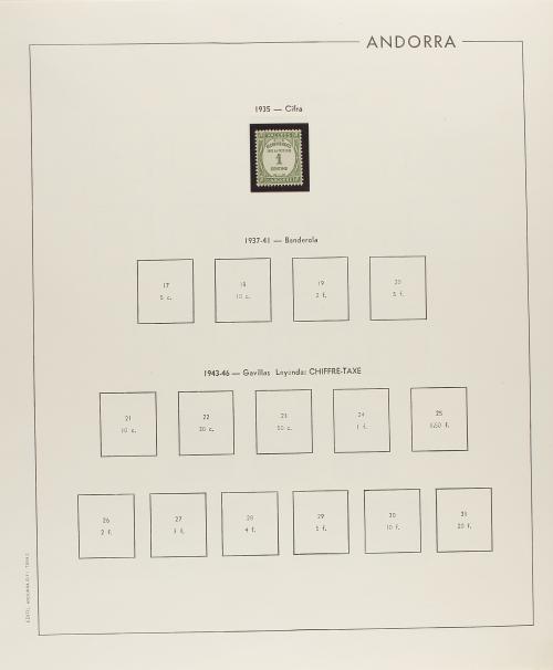 LOTES y COLECCIONES. ANDORRA FRANCESA. Colección en dos álbu