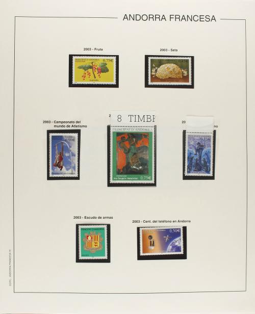 LOTES y COLECCIONES. ANDORRA FRANCESA. Colección en dos álbu