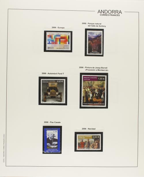 LOTES y COLECCIONES. ANDORRA FRANCESA. Colección en dos álbu