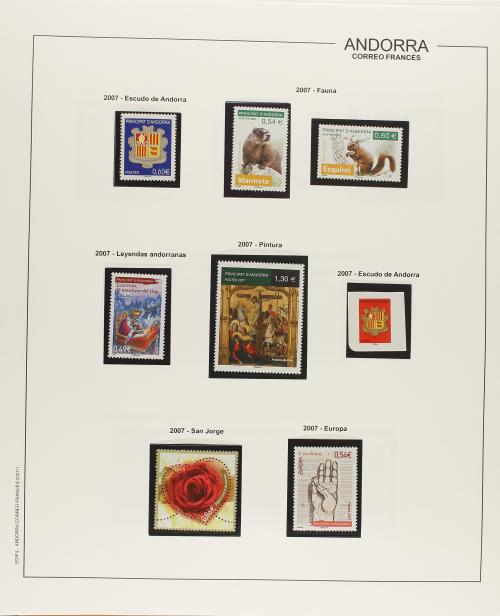 LOTES y COLECCIONES. ANDORRA FRANCESA. Colección en dos álbu