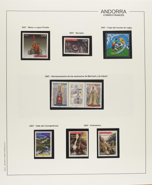 LOTES y COLECCIONES. ANDORRA FRANCESA. Colección en dos álbu