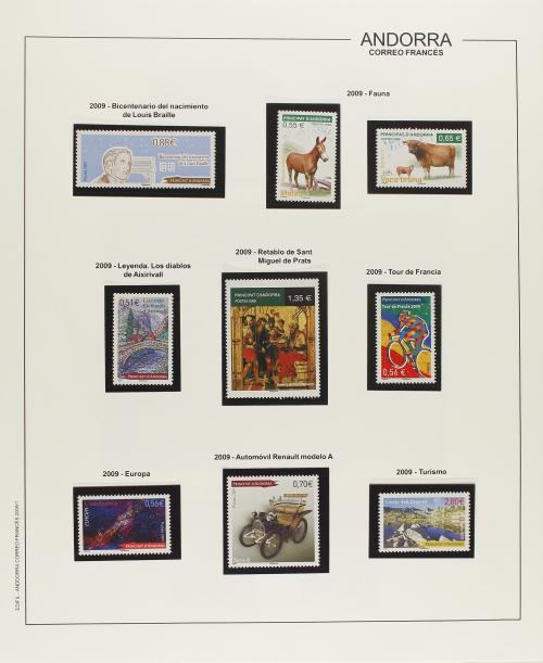 LOTES y COLECCIONES. ANDORRA FRANCESA. Colección en dos álbu