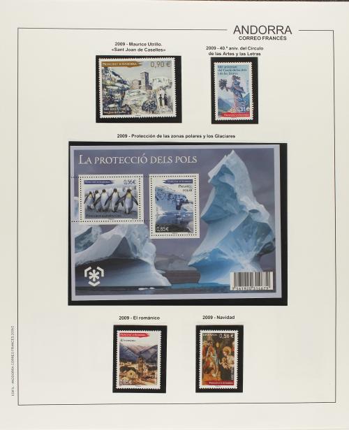 LOTES y COLECCIONES. ANDORRA FRANCESA. Colección en dos álbu