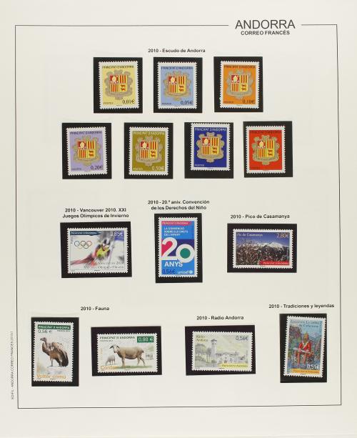 LOTES y COLECCIONES. ANDORRA FRANCESA. Colección en dos álbu