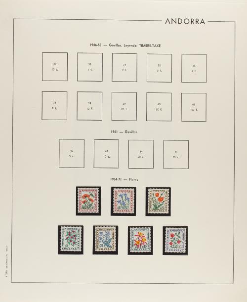 LOTES y COLECCIONES. ANDORRA FRANCESA. Colección en dos álbu