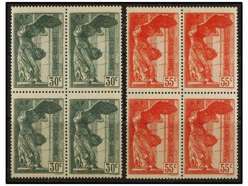 ** FRANCIA. Yv. 354/55. 1937. Serie completa en bloques de c