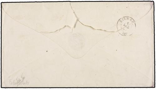 ✉ CUBA. Ant. 17F (2). 1869. HABANA a BILBAO. 20 cts. naranja