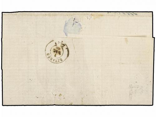 ✉ CUBA. Ant. 14F. 1868. HABANA a RIBADEO. 20 cts. verde FALS