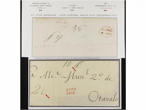 ✉ ECUADOR. 1840-1850. Conjunto de 26 cartas y plicas judicia