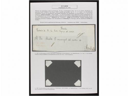 ✉ ECUADOR. 1840-1850. Conjunto de 26 cartas y plicas judicia