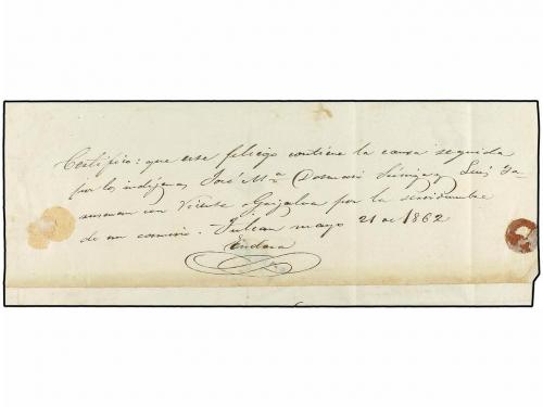 ✉ ECUADOR. (1850 CA.). TULCAN a QUITO. Marca TULCAN/FRANCO y