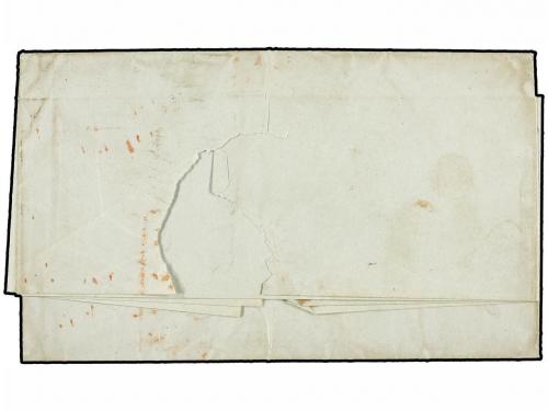 ✉ ECUADOR. 1843. GUAYAQUIL a QUITO. Carta completa con texto