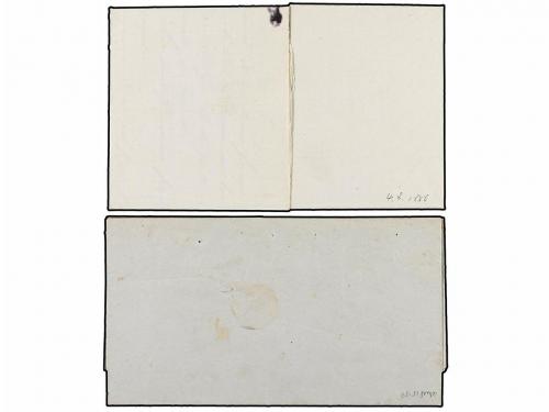 ✉ ECUADOR. 1857-58. GUAYAQUIL dos cartas completas circulada