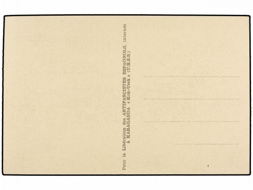 ✉ ESPAÑA GUERRA CIVIL. Tarjeta Postal "POUR LA LIBERATION DE