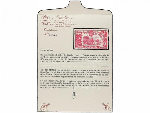 ** ESPAÑA. Ed. 264. 1 pta. carmín. Bien centrado, sello muy 