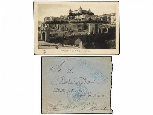 ✉ ESPAÑA GUERRA CIVIL. (1940 CA.). Carta y tarjeta con marca