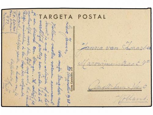 ✉ ESPAÑA GUERRA CIVIL. 1938. BRIGADAS INTERNACIONALES. Tarje