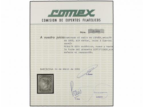 (*) ESPAÑA. Ed. 69. 2 cuartos carmín. MUY BONITO EJEMPLAR. C