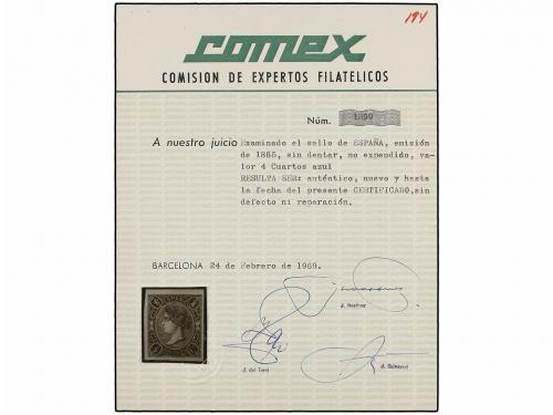 (*) ESPAÑA. Ed. NE 2. NO EMITIDOS. 4 cuartos azul. PIEZA DE 