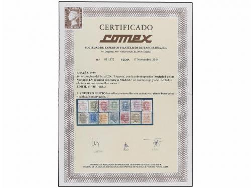 ° ESPAÑA. Ed. 455/68. SERIE COMPLETA, preciosa en usado. Cer